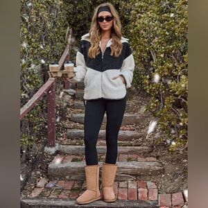 Vici Homestead Winter Colorblock Teddy Jacket - NWOT